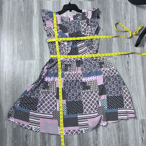 NWOT Mix Pattern Block Print Summer Dress Sz S - Picture 11 of 13
